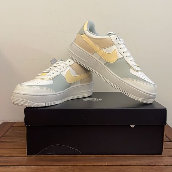 Nike Air Force 1 Shadow Sail Light Silver Citron US Women 9.5/UK 7(DR7883-101) - Picture 4 of 14